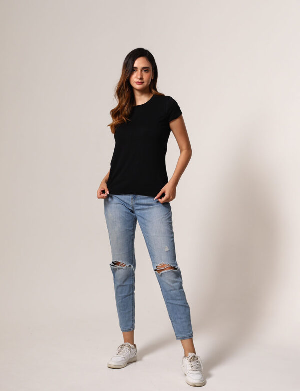 WOMEN Bamboo Fabrics Round Neck T-Shirts